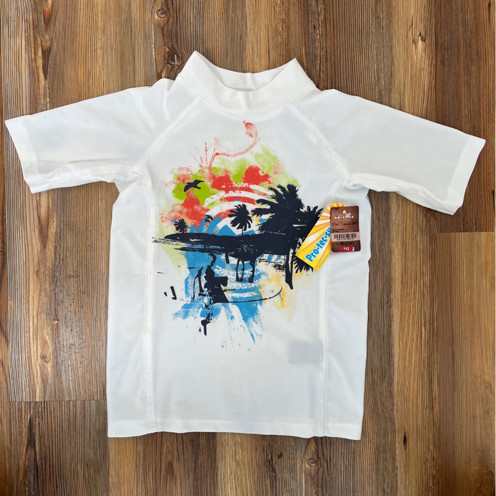 Arizona child swimwear shirt. Protective sun wear. NWT.  Size 5 (Med) SPF 50!